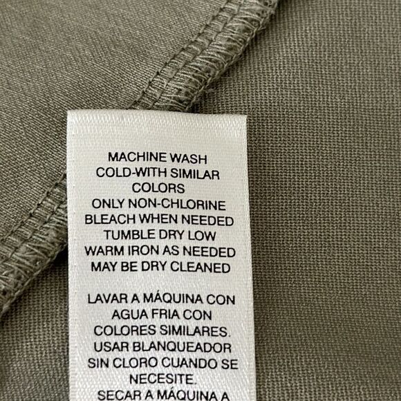 WHBM Stretch Pull On Sage Color Crop Pants Size 10 - Picture 13 of 13